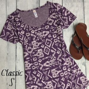 Purple print Small Classic tee